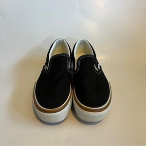 Vans Stacked Classic Slip Ons Black Gum Sneakers W 6.5
